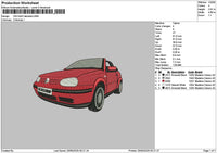 Red Car 2505 Embroidery File 6 sizes