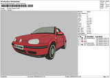 Red Car 2505 Embroidery File 6 sizes
