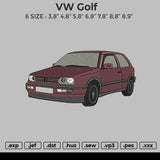 VW Golf Embroidery File 6 size