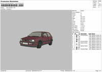 VW Golf MK3 Embroidery File