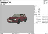 VW Golf MK3 Embroidery File