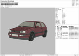 VW Golf MK3 Embroidery File