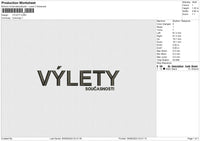 VYLETY Embroidery File 6 size