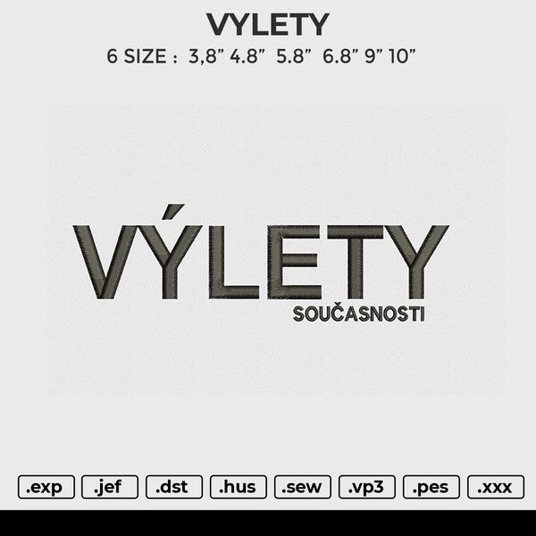 VYLETY Embroidery File 6 size