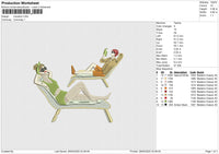 Vacation Embroidery File 6 size