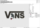 Vans Black Dragon Embroidery File 6 size