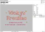 Vickystext Embroidery File 6 sizes