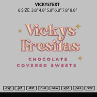 Vickystext Embroidery File 6 sizes