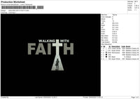 Faith Text Embroidery File 6 sizes