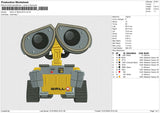 WALL-E REALISTIC Embroidery File 6 size