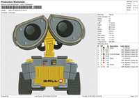 WALL-E REALISTIC Embroidery File 6 size