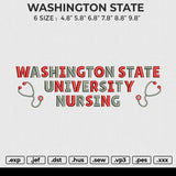 WASHINGTON STATE Embroidery File 6 size