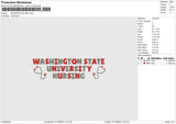 WASHINGTON STATE Embroidery File 6 size