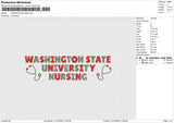 WASHINGTON STATE Embroidery File 6 size