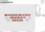 WASHINGTON STATE Embroidery File 6 size
