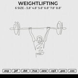 WEIGHTLIFTING Embroidery File 6 size