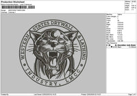 Tigercircle 02 Embroidery File 6 sizes