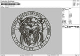 Tigercircle 02 Embroidery File 6 sizes