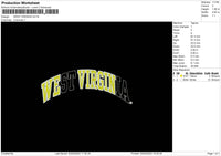 Virginiatext Embroidery File 6 sizes