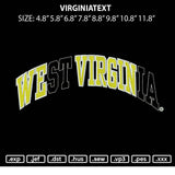 Virginiatext Embroidery File 6 sizes