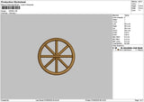 Wheel 0705 Embroidery File 6 sizes