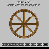 Wheel 0705 Embroidery File 6 sizes
