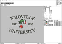 Whovilletext V03 Embroidery File 6 sizes