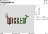 Wickedtext 01 Embroidery File 6 sizes