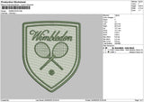 Wimbledontext Embroidery File 6 sizes