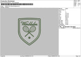 Wimbledontext Embroidery File 6 sizes