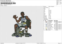WOLVES PLAYER Embroidery File 6 size
