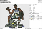 WOLVES PLAYER Embroidery File 6 size