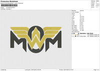 WONDER MOM Embroidery File 6 size