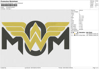 WONDER MOM Embroidery File 6 size