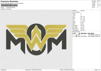 WONDER MOM Embroidery File 6 size