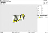 WRLD 060125 Embroidery File 6 size