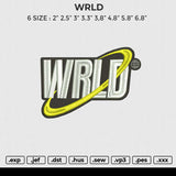 WRLD 060125 Embroidery File 6 size