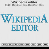 Wikipedia editor Embroidery File 6 size
