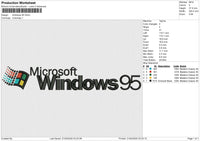 Windows 95 Embroidery File 6 size