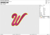 W puff Embroidery File 6 size