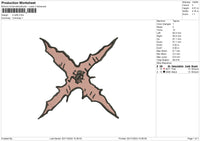 X-luffy Embroidery File 6 size