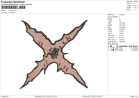 X-luffy Embroidery File 6 size