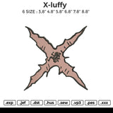 X-luffy Embroidery File 6 size
