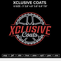XCLUSIVE COATS Embroidery File 6 size