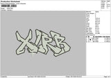 Xirbtext Embroidery File 6 sizes