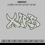 Xirbtext Embroidery File 6 sizes