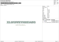XLUSIVETHREADS APPAREL Embroidery File 6 size