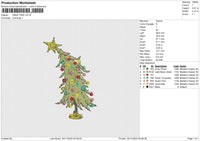 XMAS TREE Embroidery File 6 size