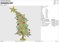 XMAS TREE Embroidery File 6 size