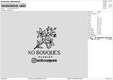 Xo Text Embroidery File 6 sizes